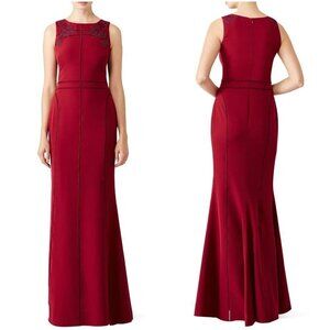 Marchesa Notte Burgundy Red Vine Formal Gown $995